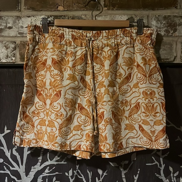 Anthropologie “Jolene” Orange Bird Shorts - Picture 5 of 10